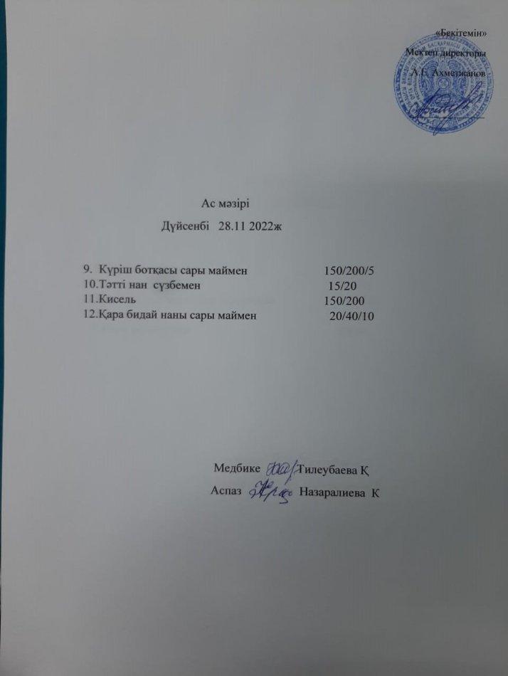Ас мәзірі