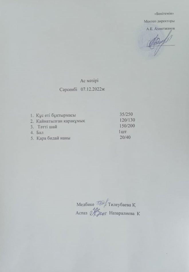 Ас мәзірі