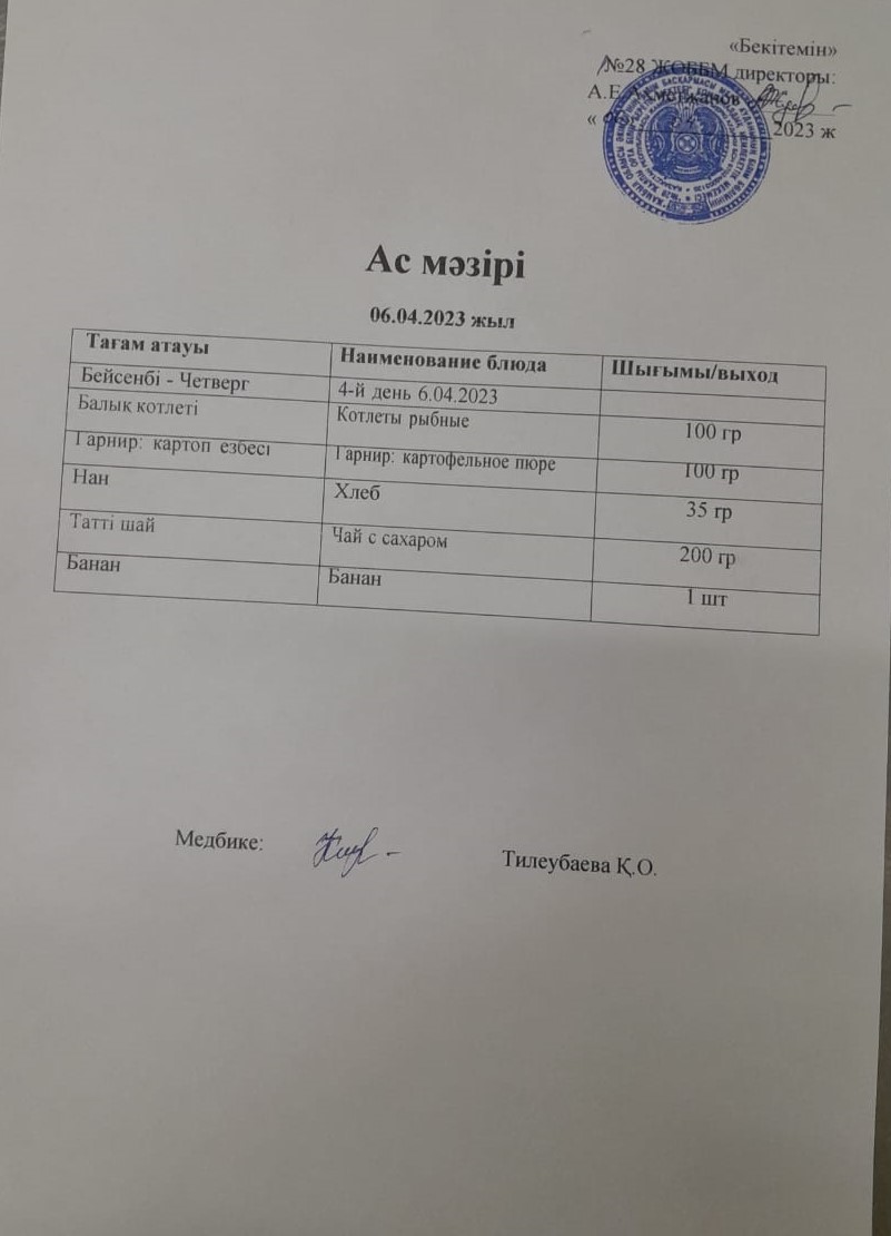Ас мәзірі