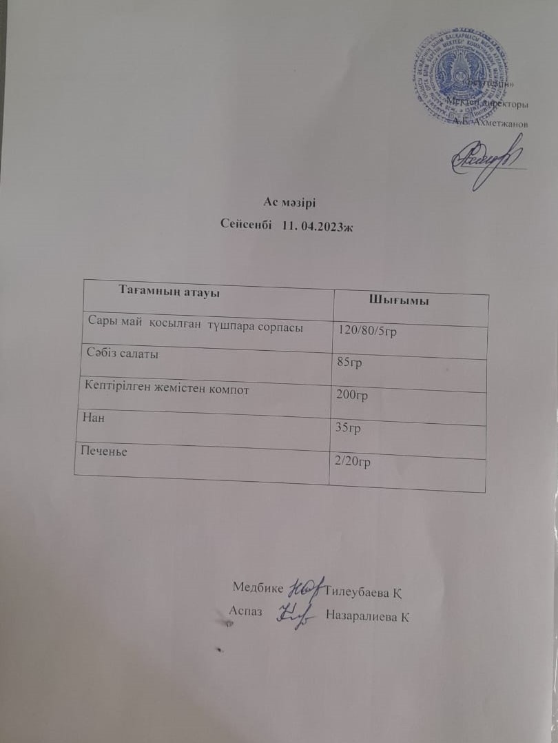 Ас мәзірі