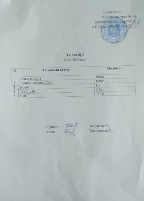 Ас мәзірі
