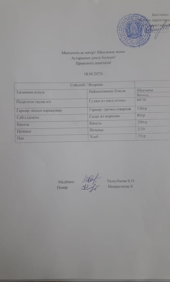 Ас мәзірі