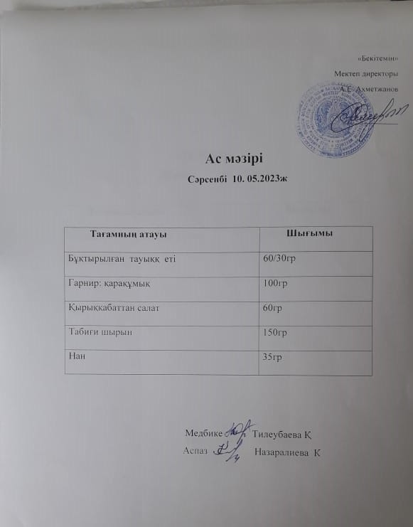 Ас мәзірі