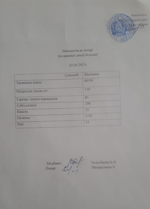 Ас мәзірі
