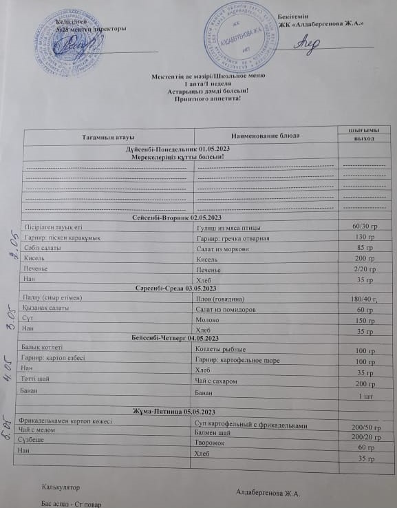 Ас мәзірі