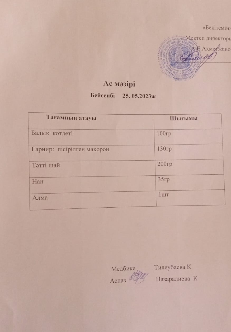 Ас мәзірі