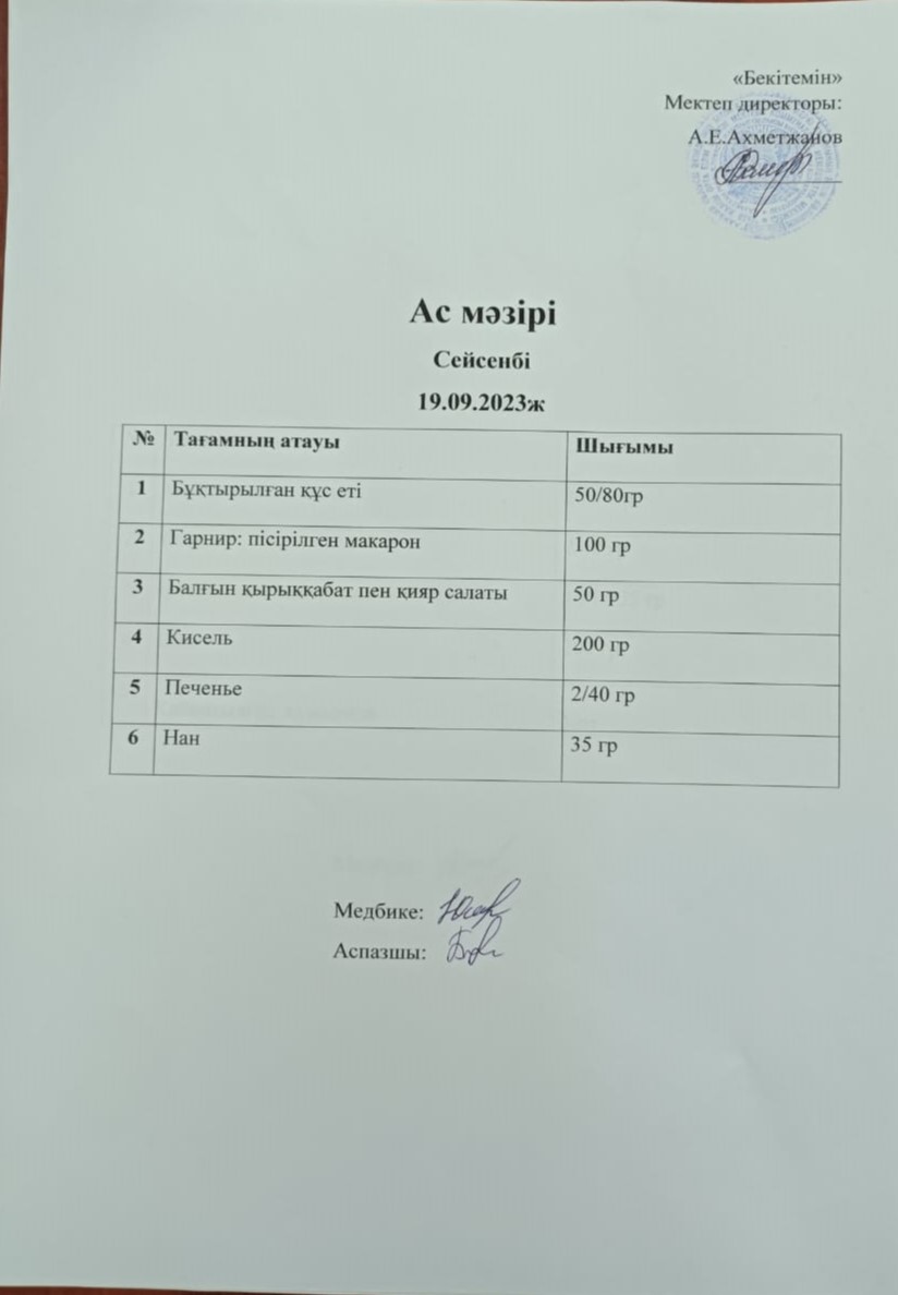 Ас мәзірі