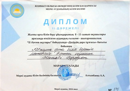 «ІІ Әуезов оқулары» байқауы